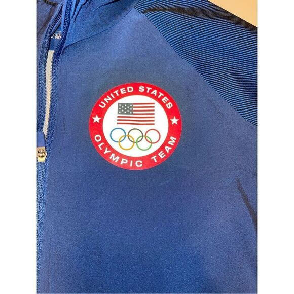 Nike Flex Womens S Olympic Team USA Running Jacket Lightweight Blue Reflective A - Picture 3 of 7